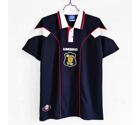 Scotland 96/98 Home Dark Blue Soccer Jersey